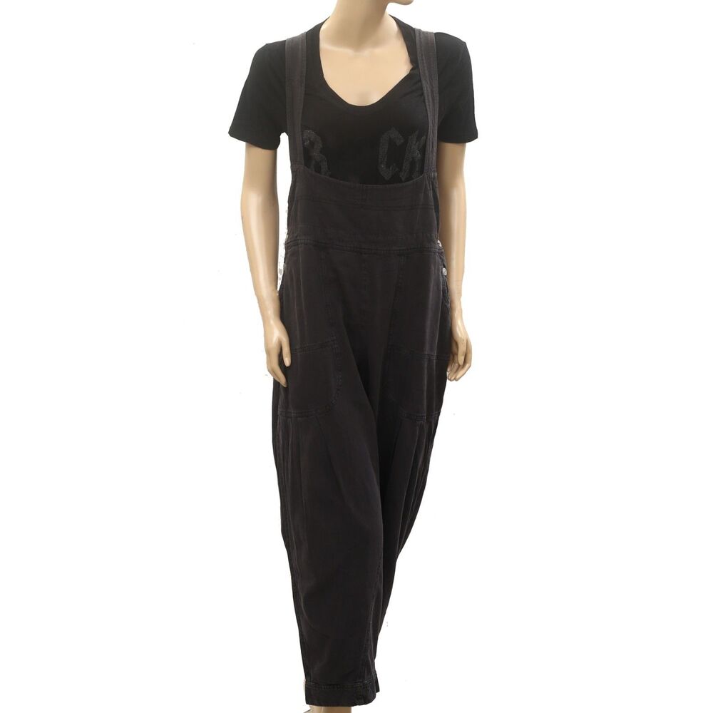Free People We The Free Felix Tapered Overalls Jumpsuit Pinafore Solid M 286885